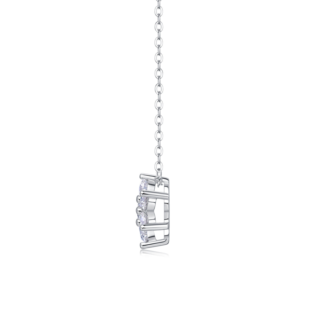 Winter Sparkle Moissanite Necklace - S925 Silver 40cm