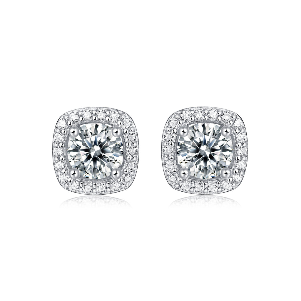 Nebula Drift Moissanite Stud Earrings 0.5ct