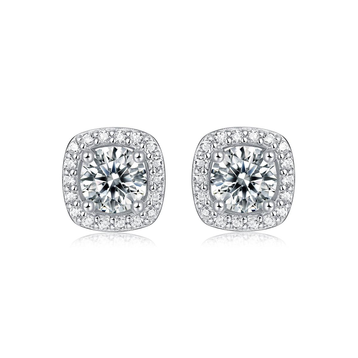 Nebula Drift Moissanite Stud Earrings 0.5ct