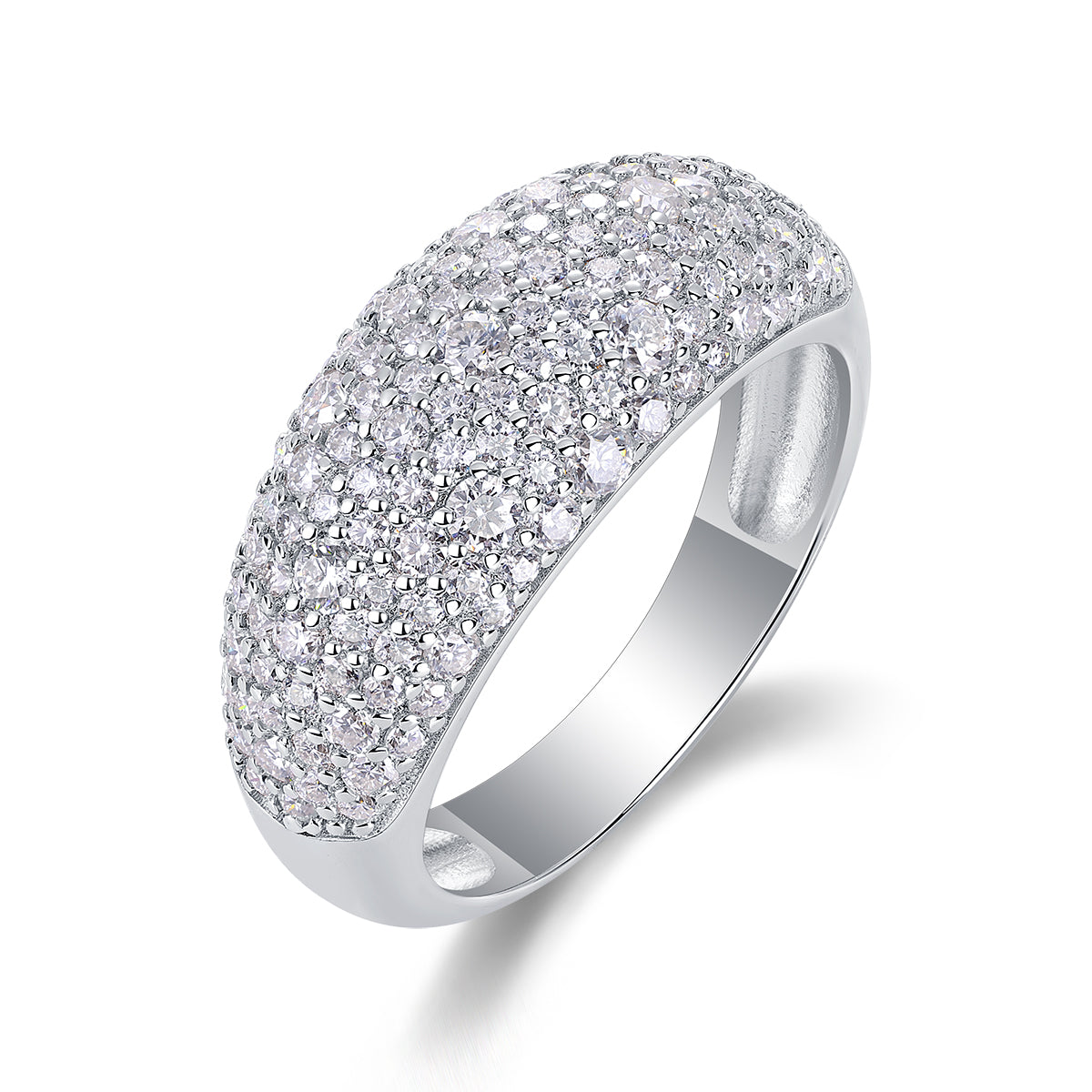 Moissanite Star Ring Silver - Size 5-9