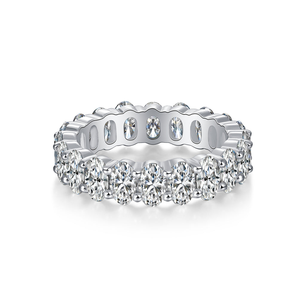 Equinox Line Ring Moissanite 3x5 S925 Silver