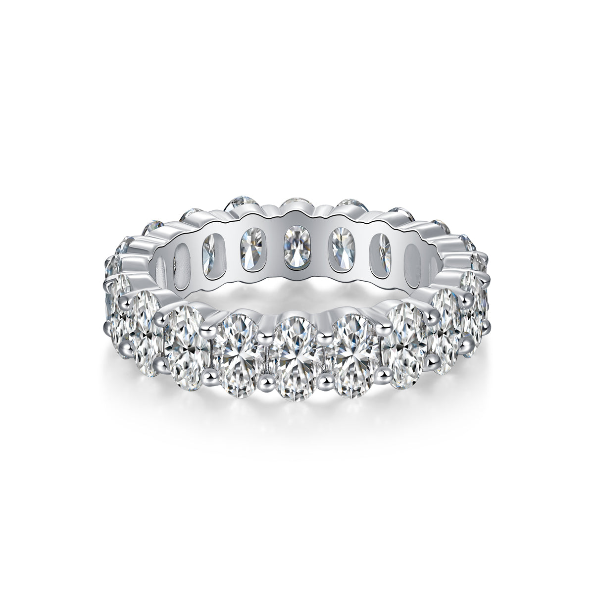 Equinox Line Ring Moissanite 3x5 S925 Silver