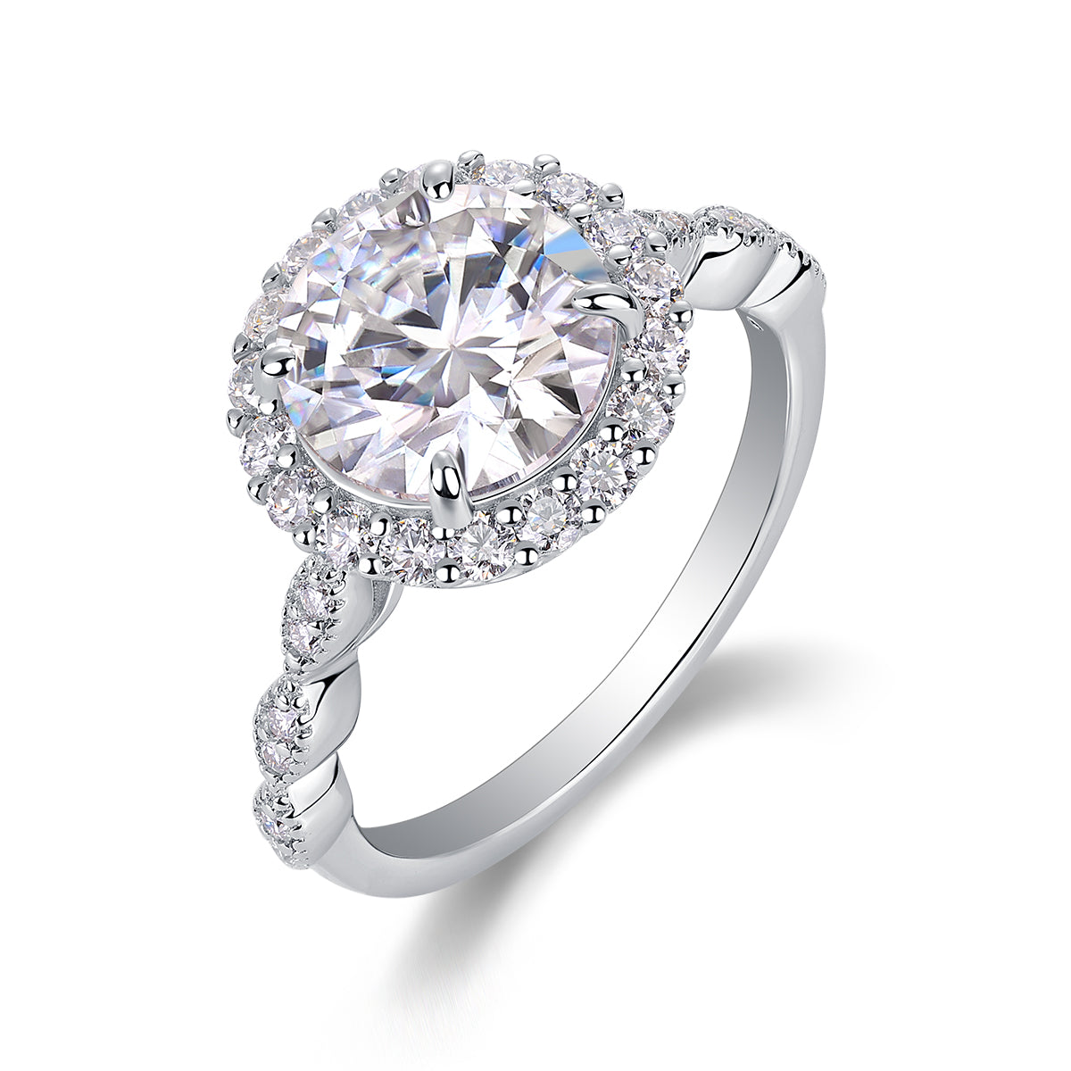Zodiac Moissanite Ring 3ct Silver