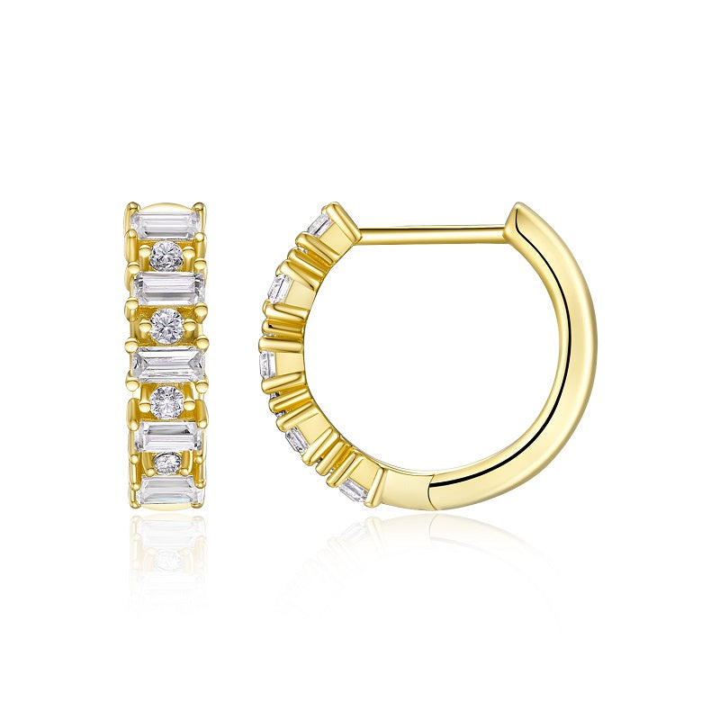 Meteor Song Moissanite Earrings Gold