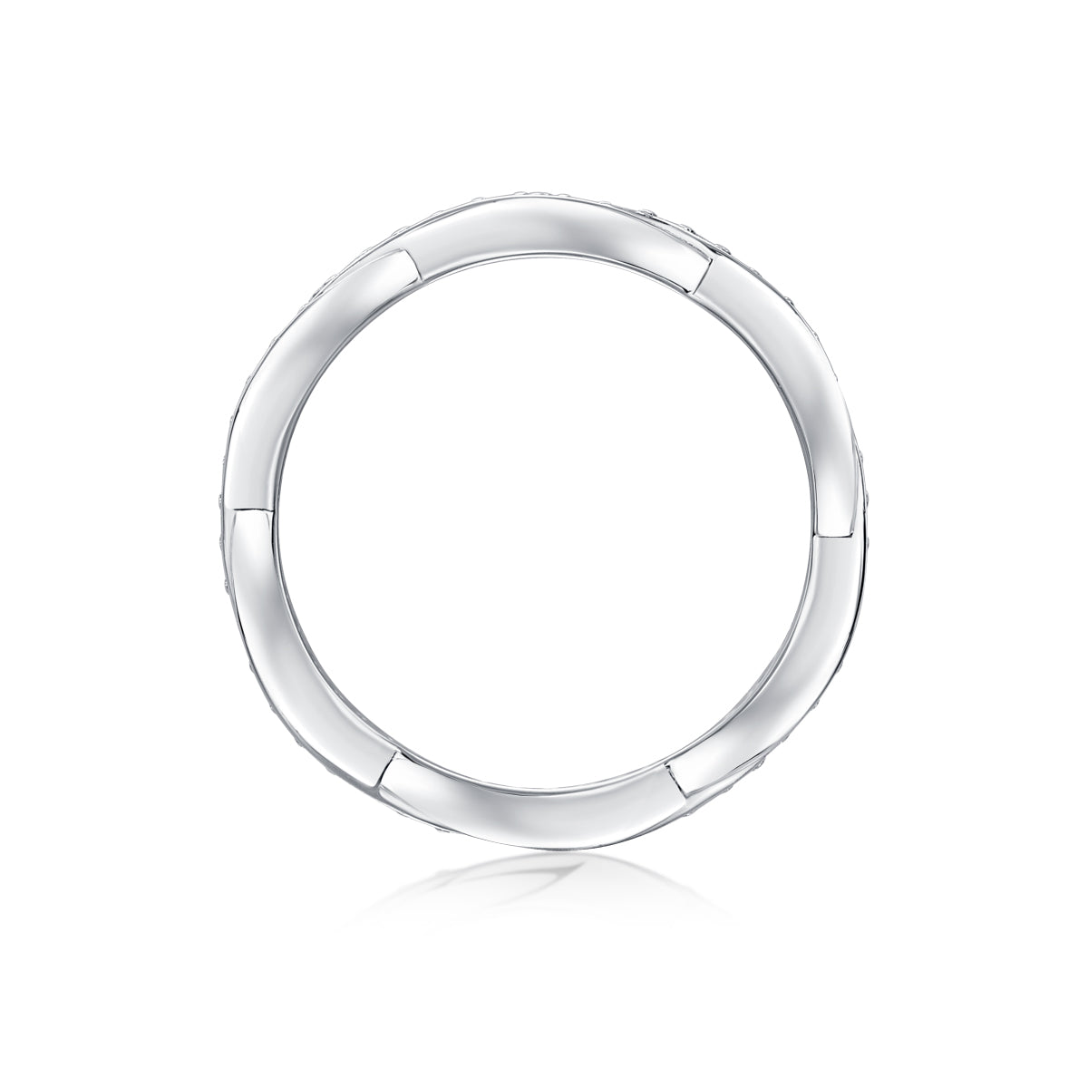 Stellar Braid Ring Moissanite S925 Silver