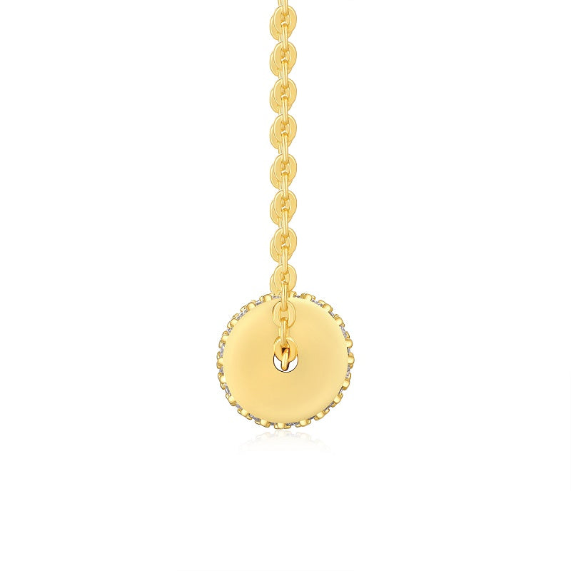 Macro Muse Moissanite Necklace Gold-Plated