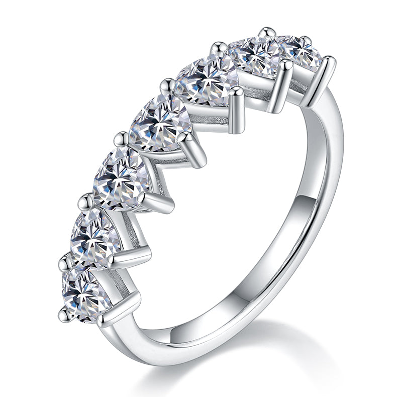 Ecliptic Plane Ring Moissanite Platinum S925