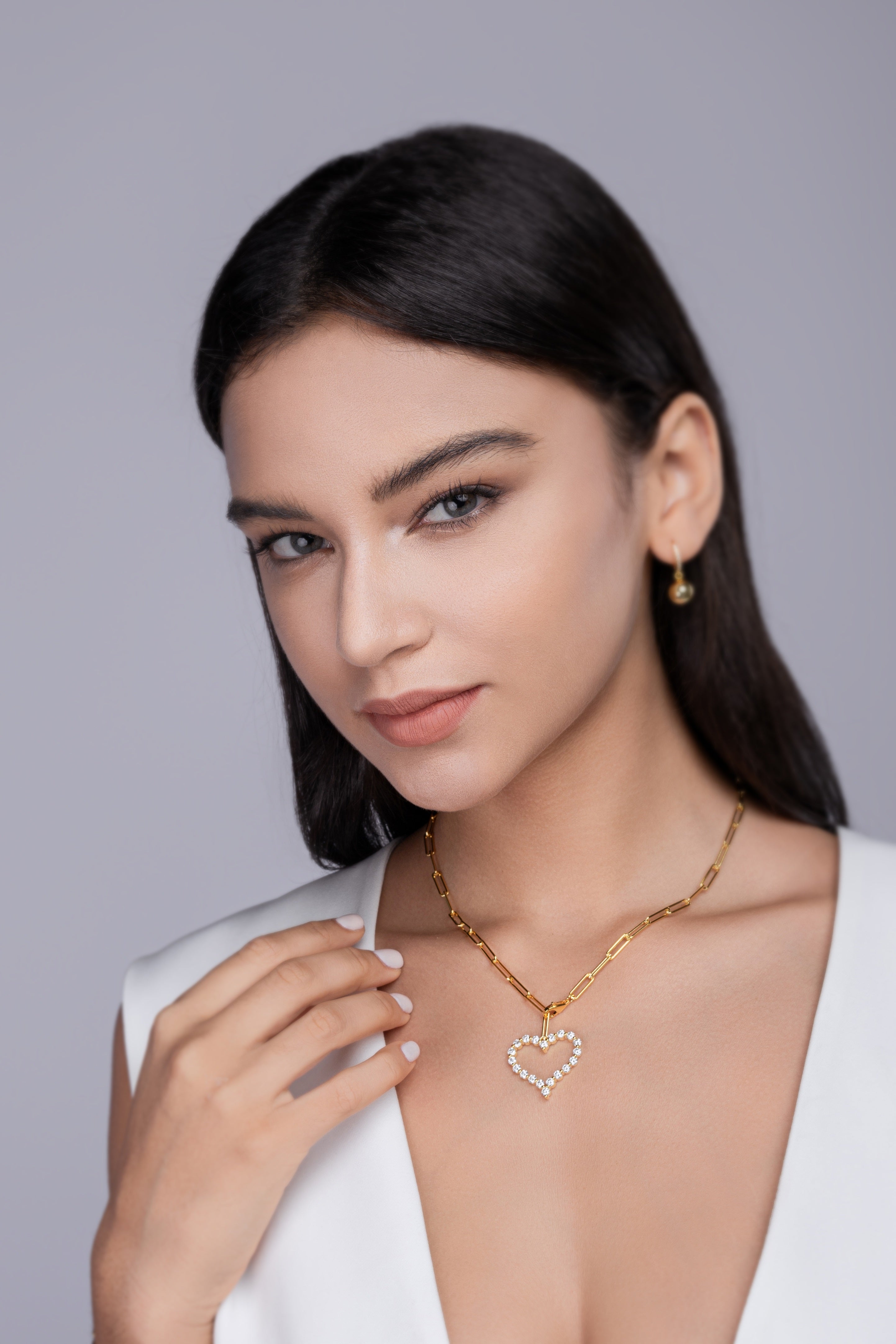 The Heart's Moissanite Necklace - Gold Plated
