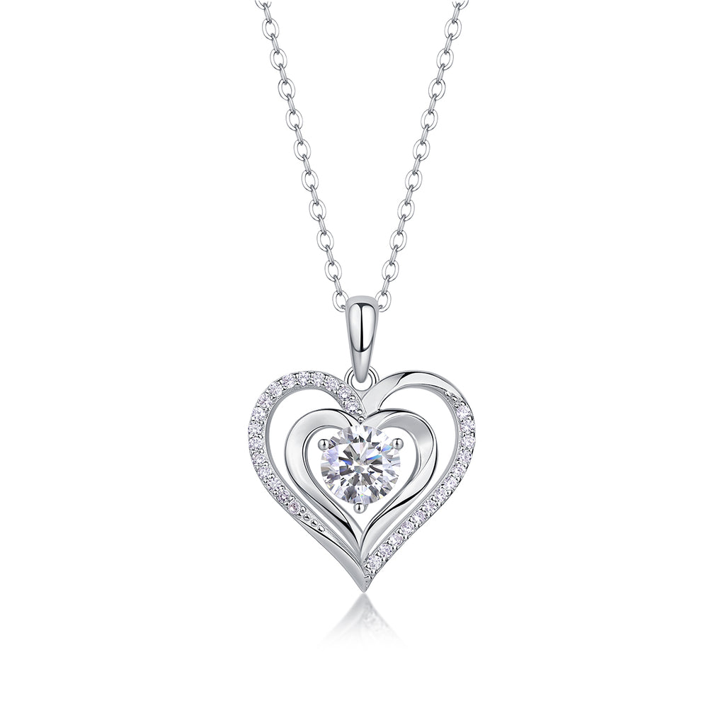 Lens Of Time Necklace - 1ct Moissanite