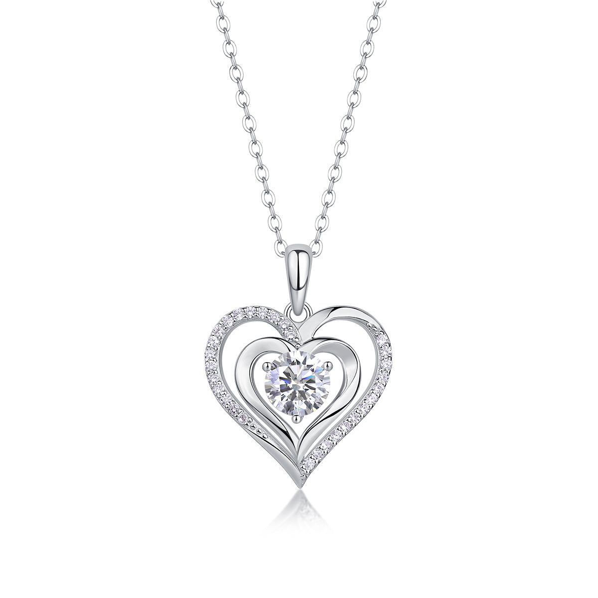 Lens Of Time Necklace - 1ct Moissanite