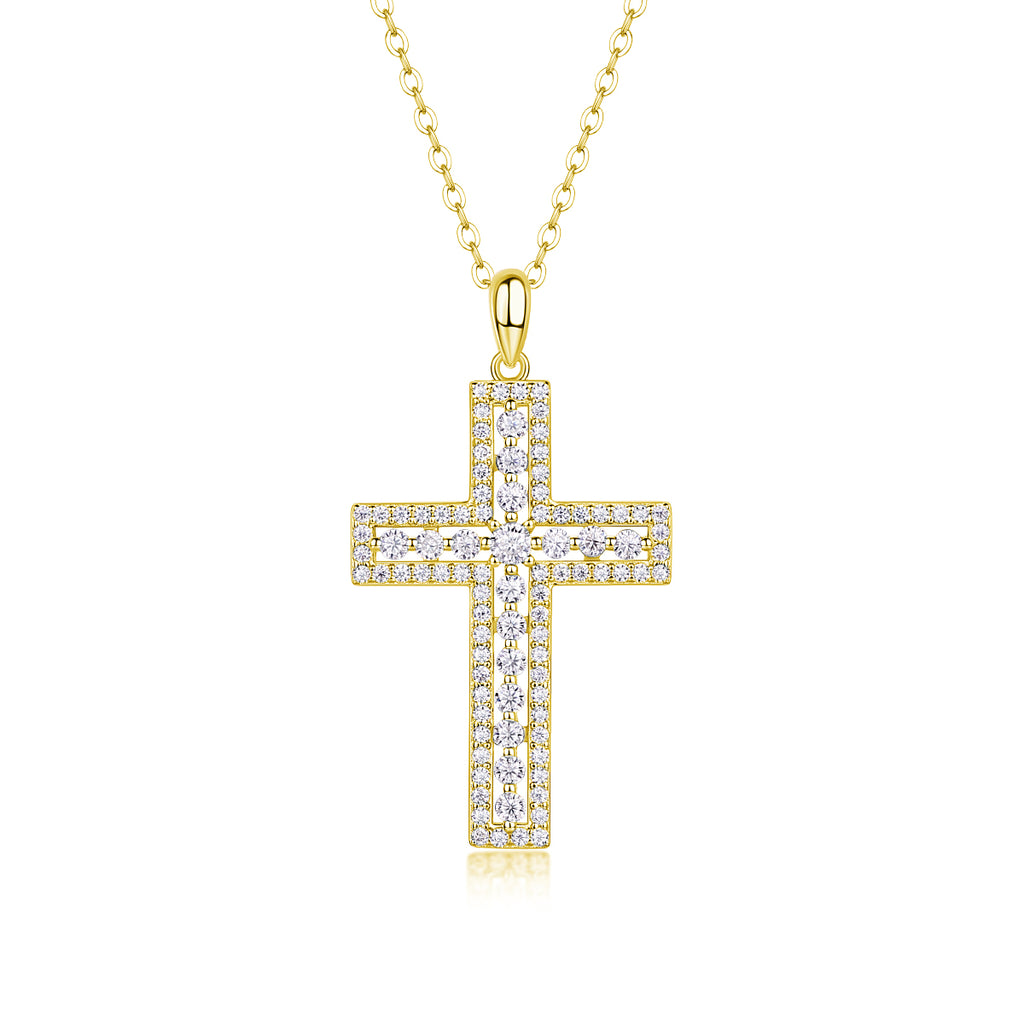 Divine Grace Moissanite Necklace - Silver 40cm