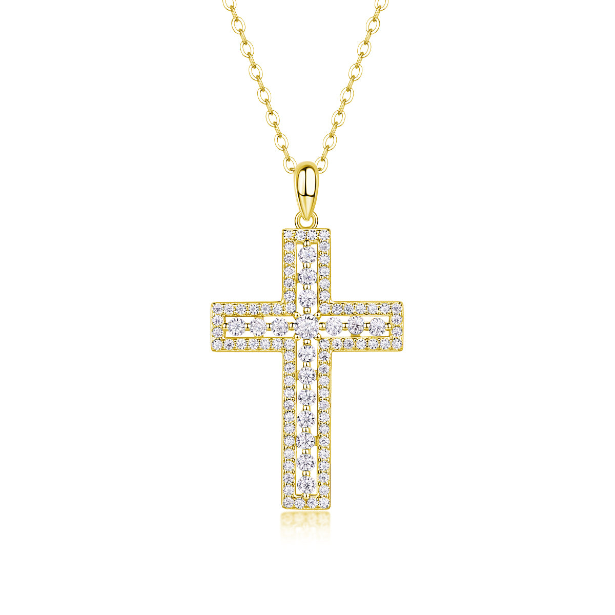 Divine Grace Moissanite Necklace - Silver 40cm