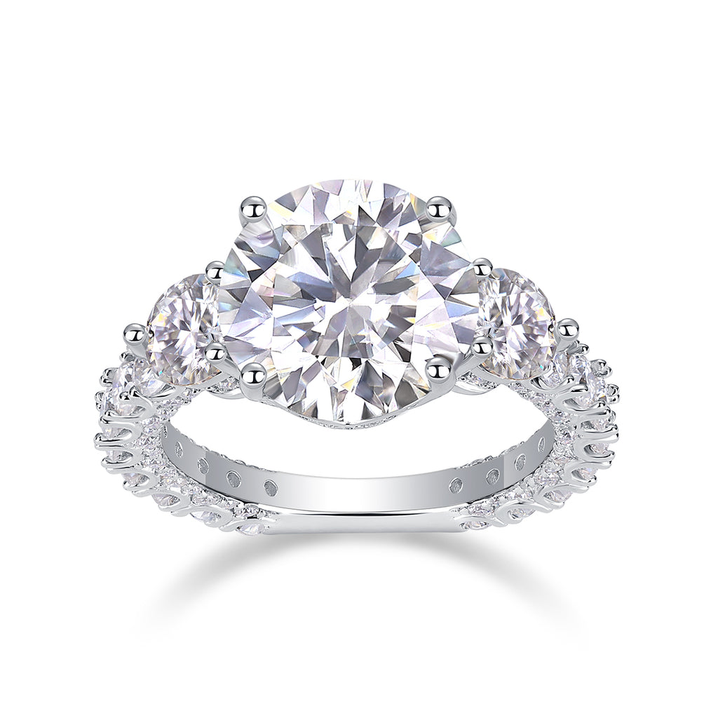 Cygnus Loop Moissanite Ring 5ct Silver