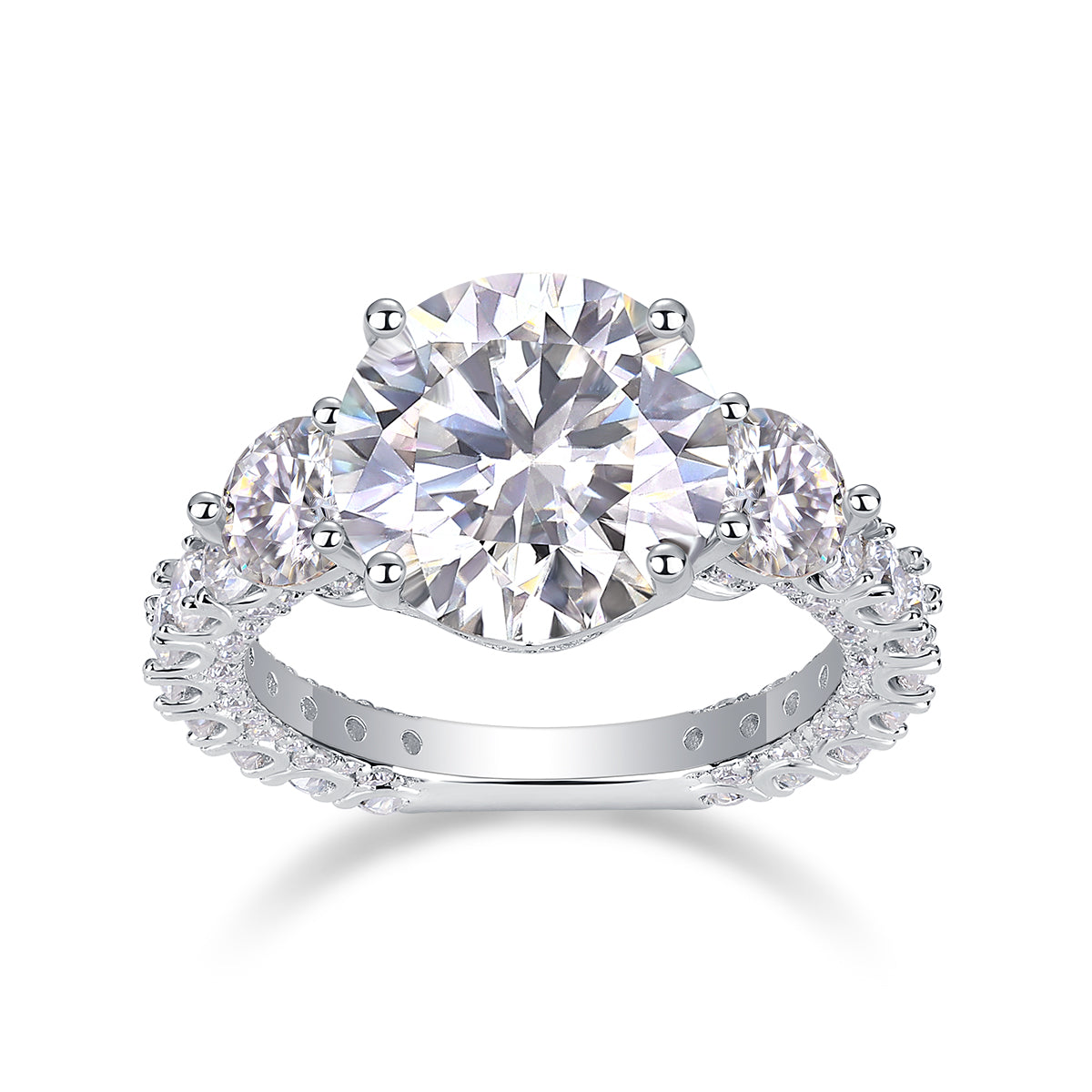 Cygnus Loop Moissanite Ring 5ct Silver