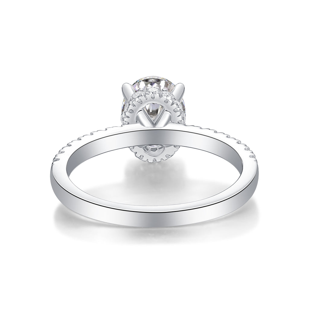Aurora Oval Moissanite Ring - S925 Silver