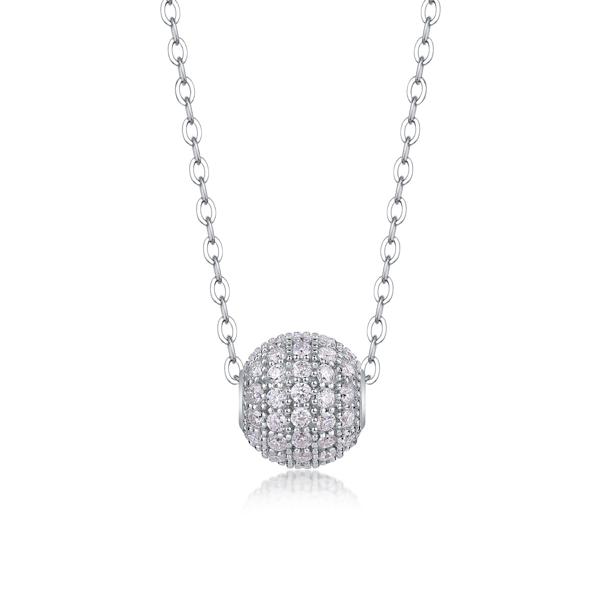 Mystic Moon Necklace - Moissanite Silver 40cm