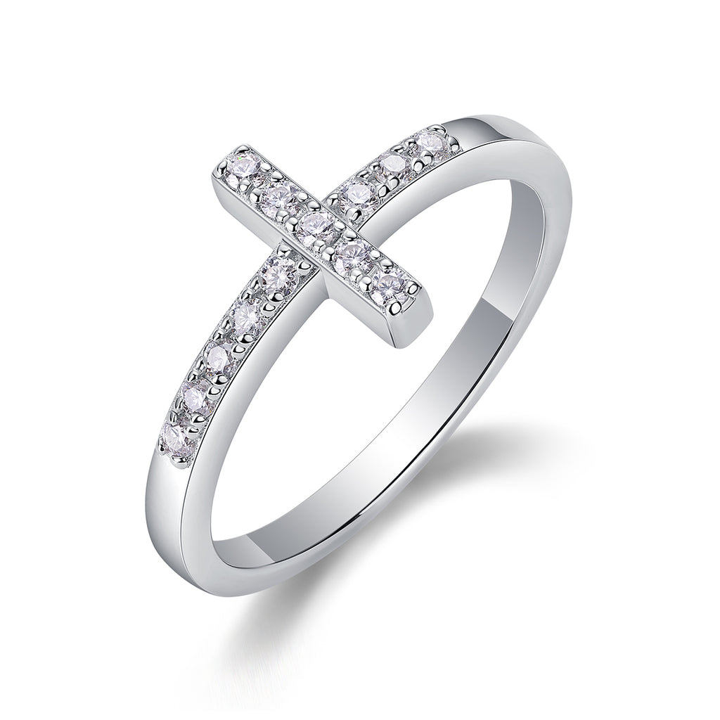 Holy Light Cross Ring Moissanite S925 Silver