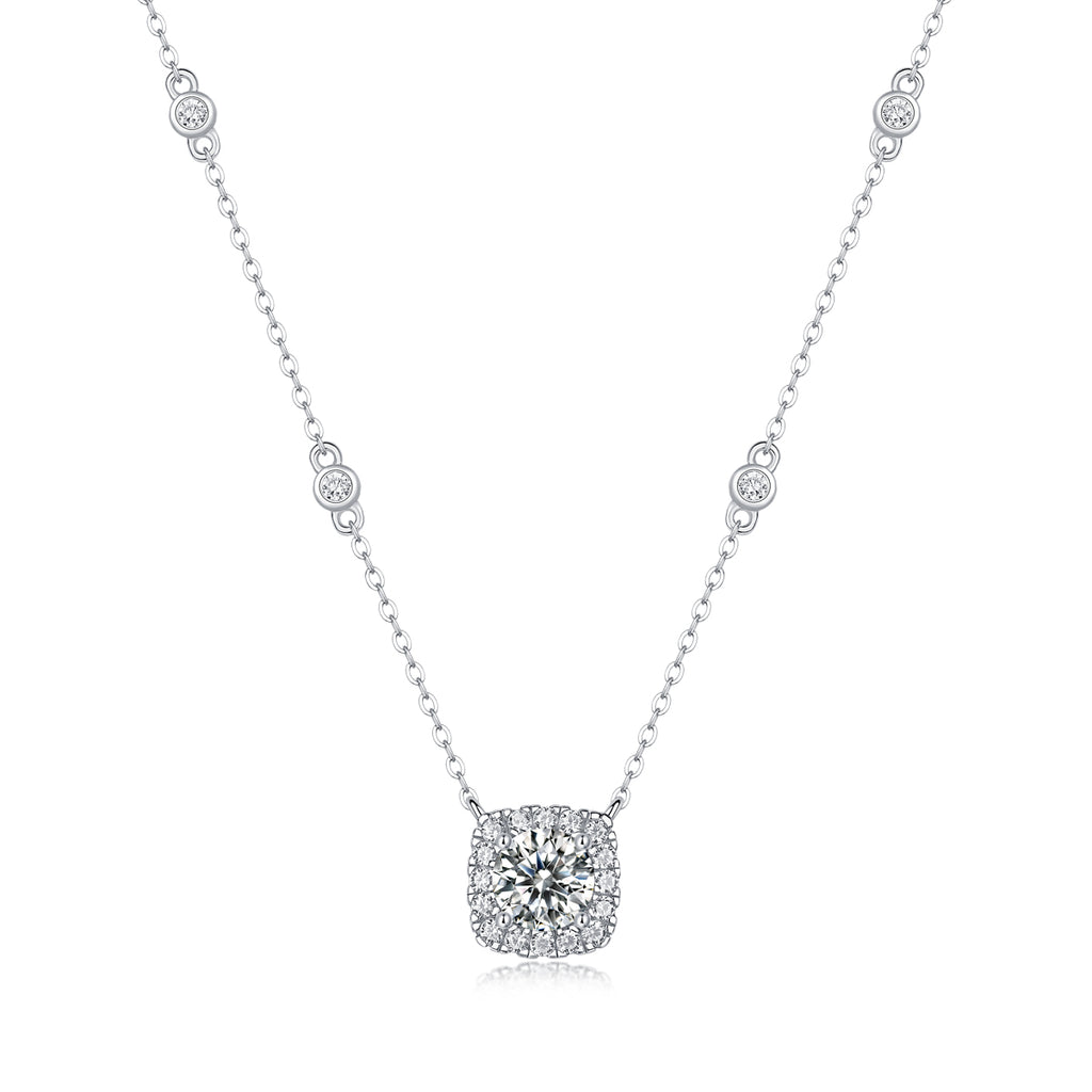 Night Mist Moissanite Necklace - S925 Silver 1ct
