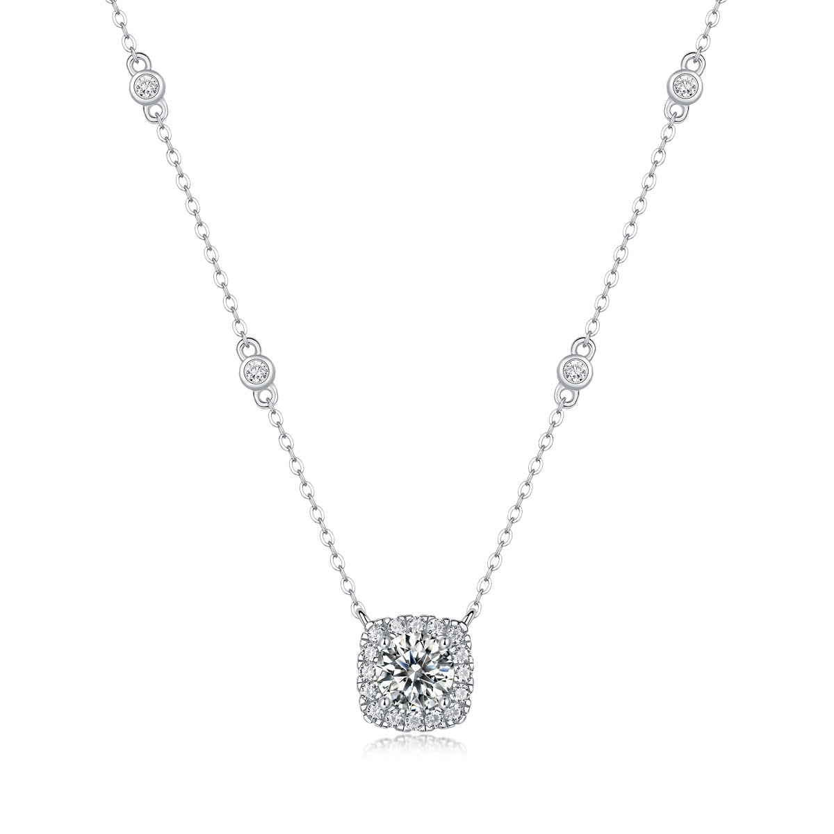 Night Mist Moissanite Necklace - S925 Silver 1ct