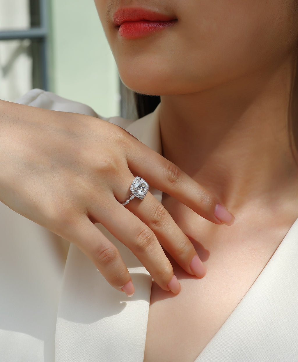 Rigel Blue Moissanite Ring S925 Silver