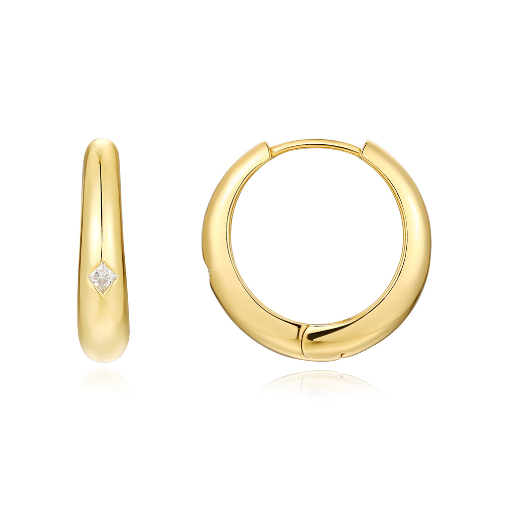 Pure Glimmer Cascade Moissanite Earrings Gold
