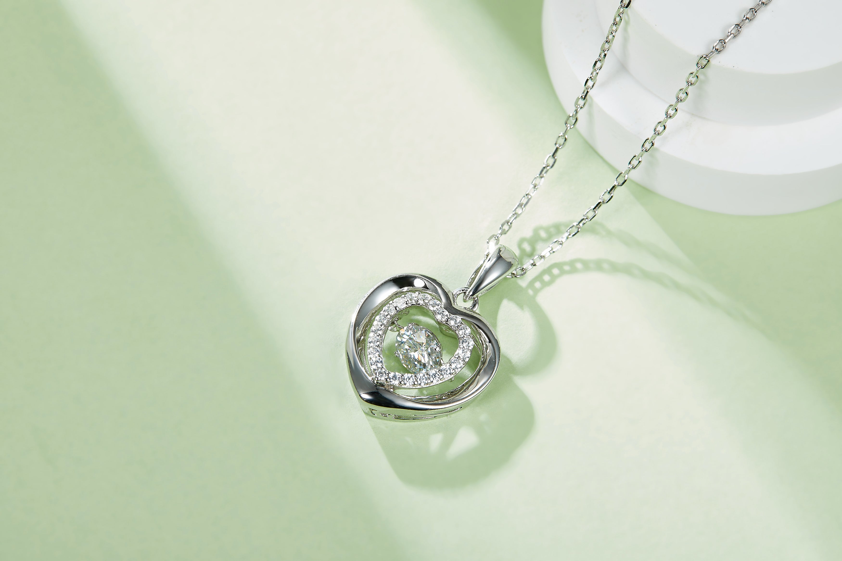 Endless Love Necklace - Moissanite 0.5ct Silver
