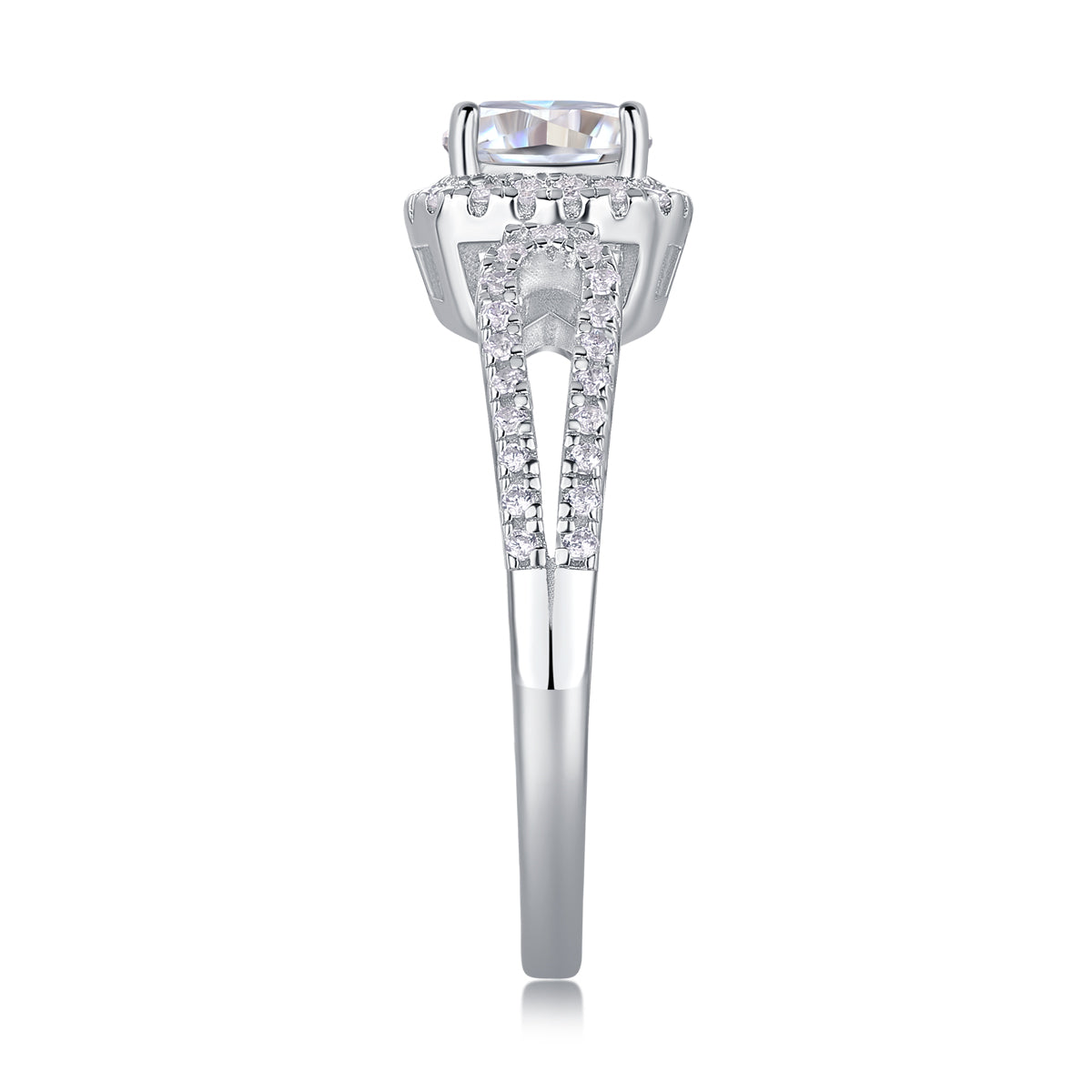 Moissanite Square Ring - S925 Silver Plated