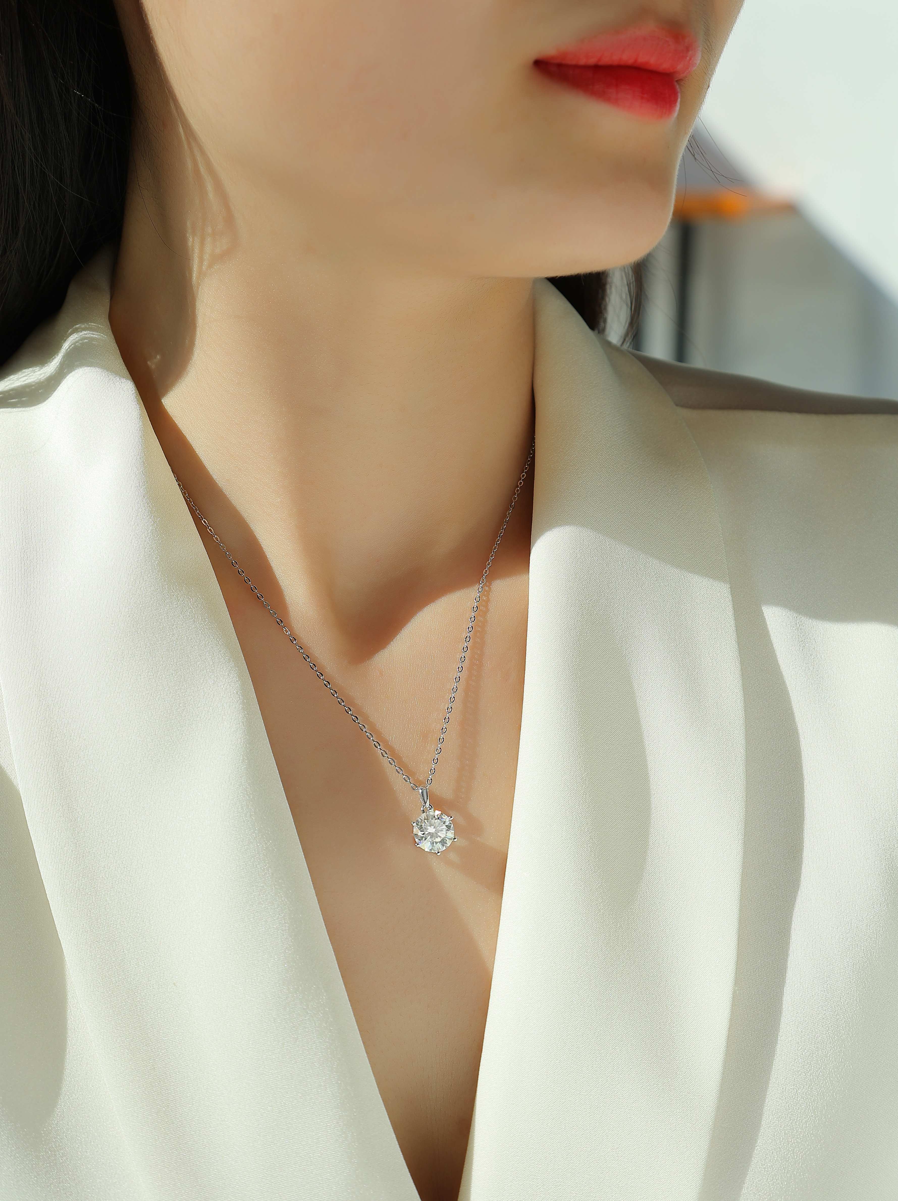 Breeze Dance Moissanite Necklace S925 Silver