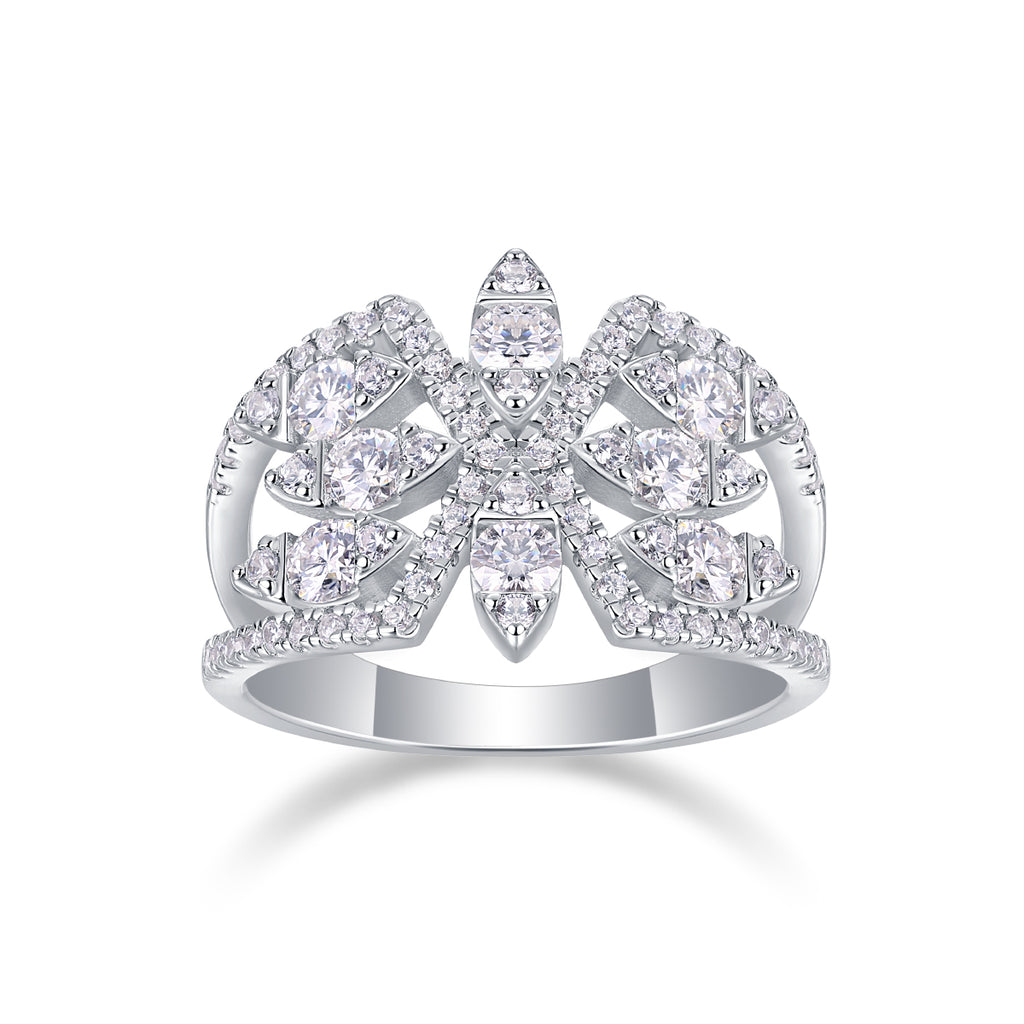 Silent Flower Moissanite Ring - S925 Silver