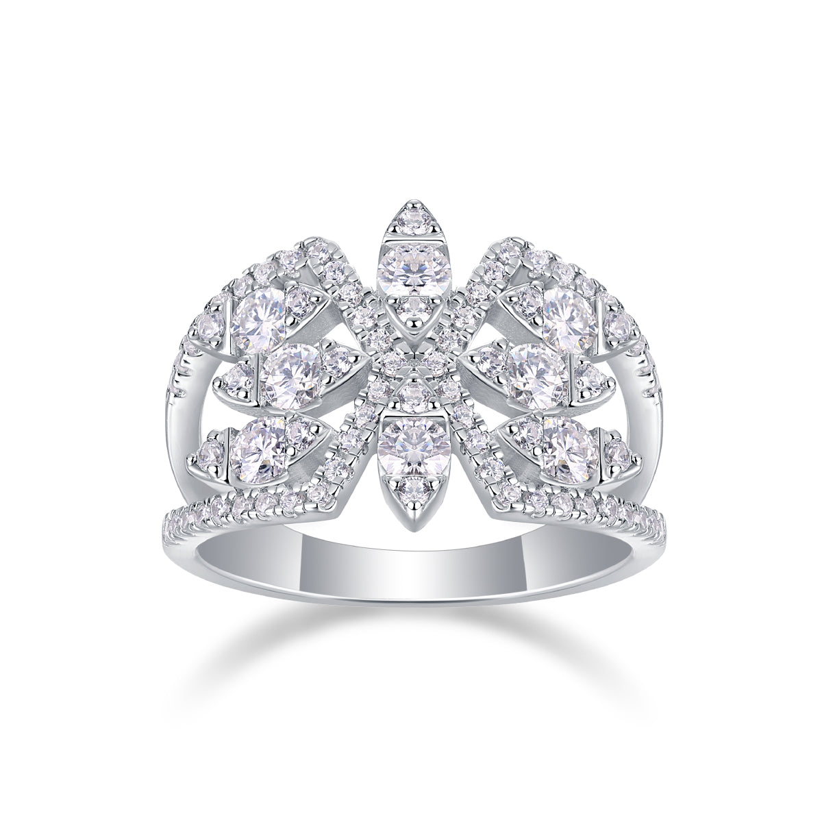 Silent Flower Moissanite Ring - S925 Silver