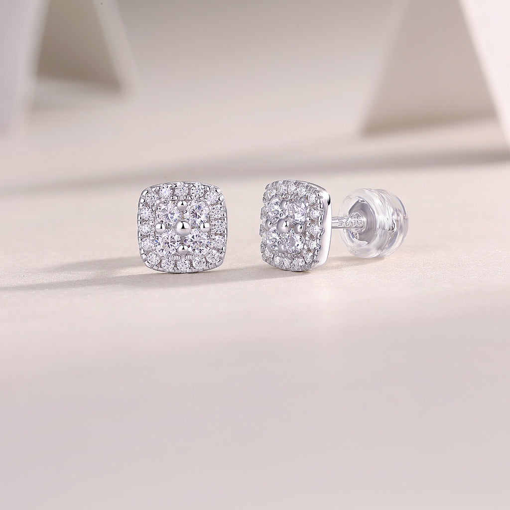 Fog Sea Moissanite Stud Earrings S925 Silver