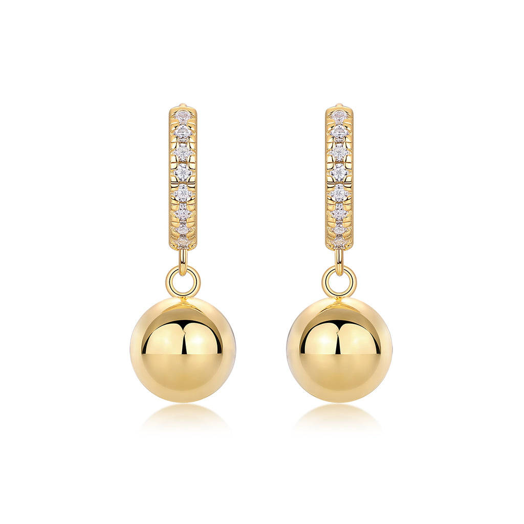 Galaxy Bell Earrings Moissanite Gold-Plated