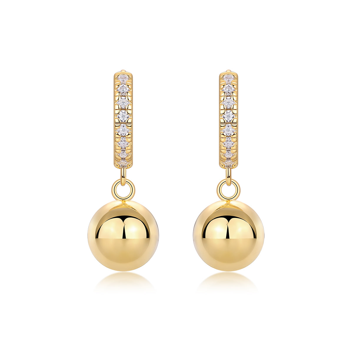 Galaxy Bell Earrings Moissanite Gold-Plated