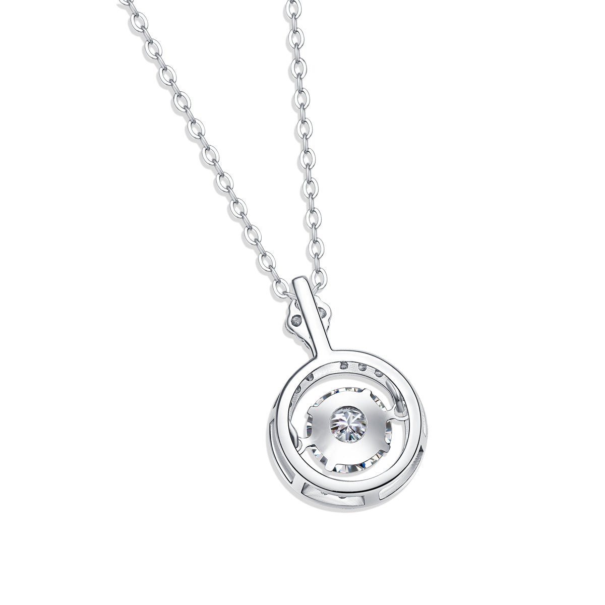 Solar Poetry Moissanite Necklace 1ct S925