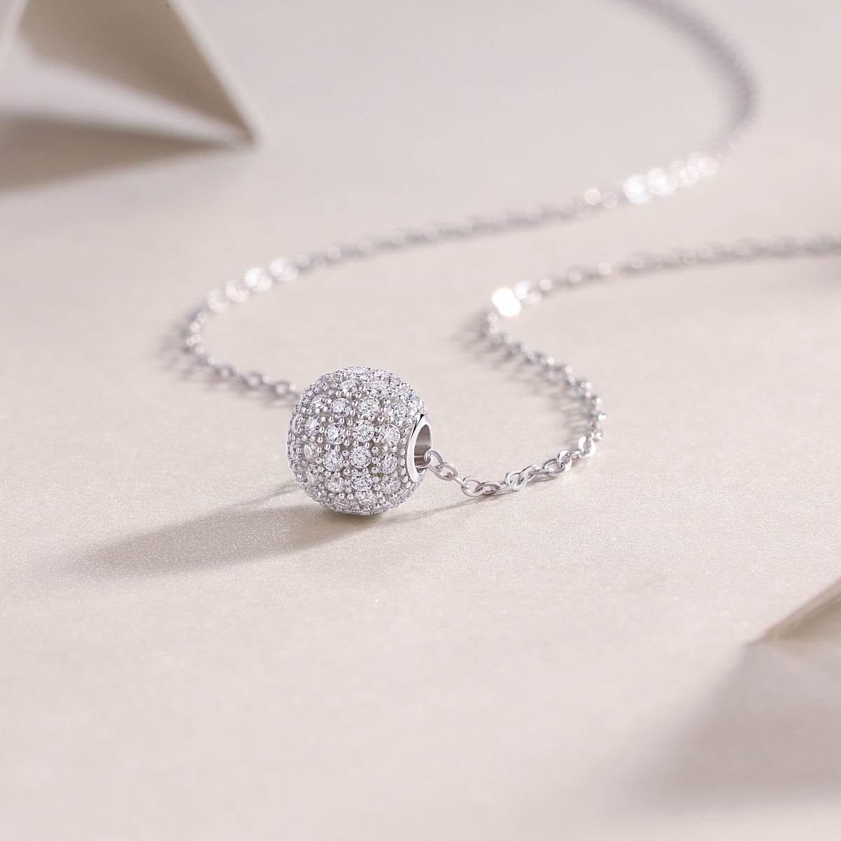 Mystic Moon Necklace - Moissanite Silver 40cm