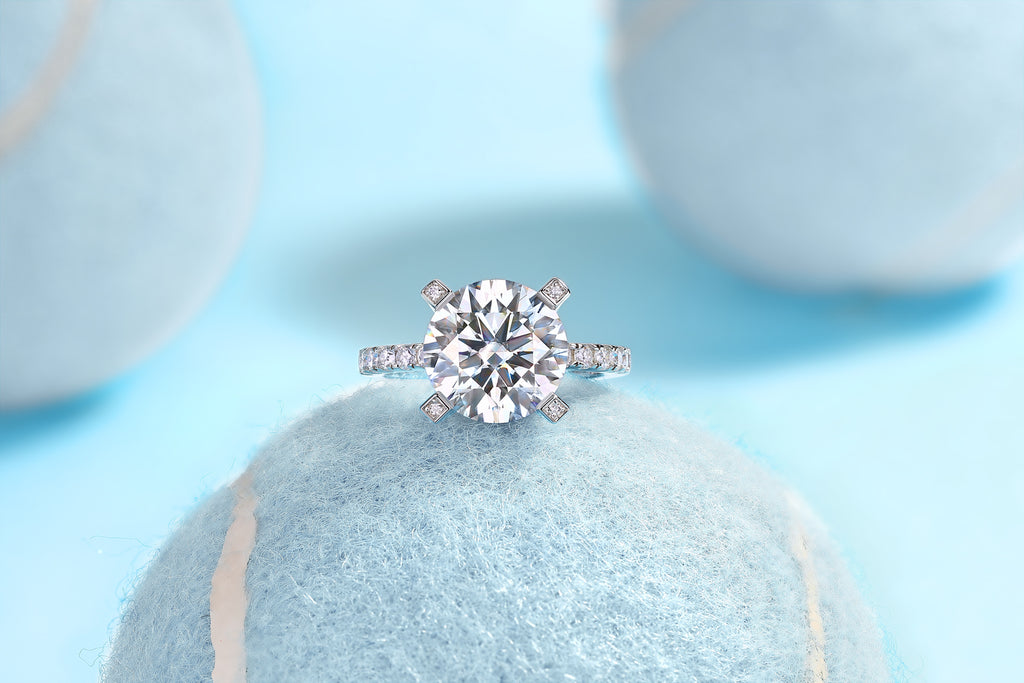 Radiant Star Ring 5ct Moissanite S925 Silver