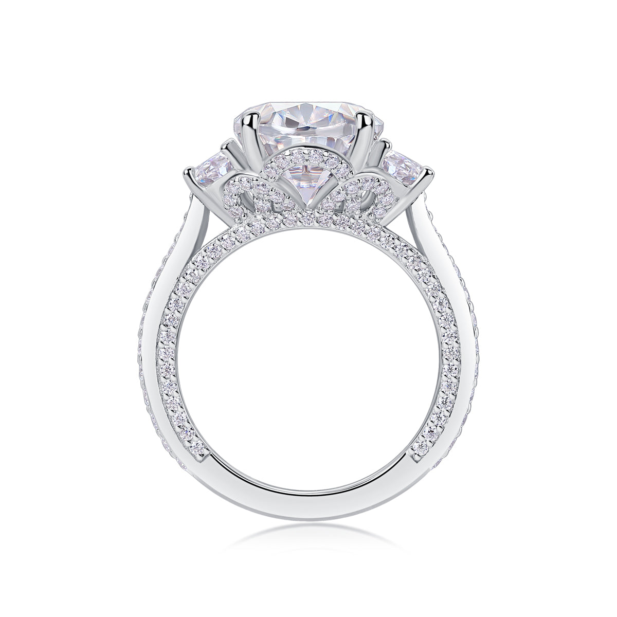Orion Moissanite Spur Ring - Silver