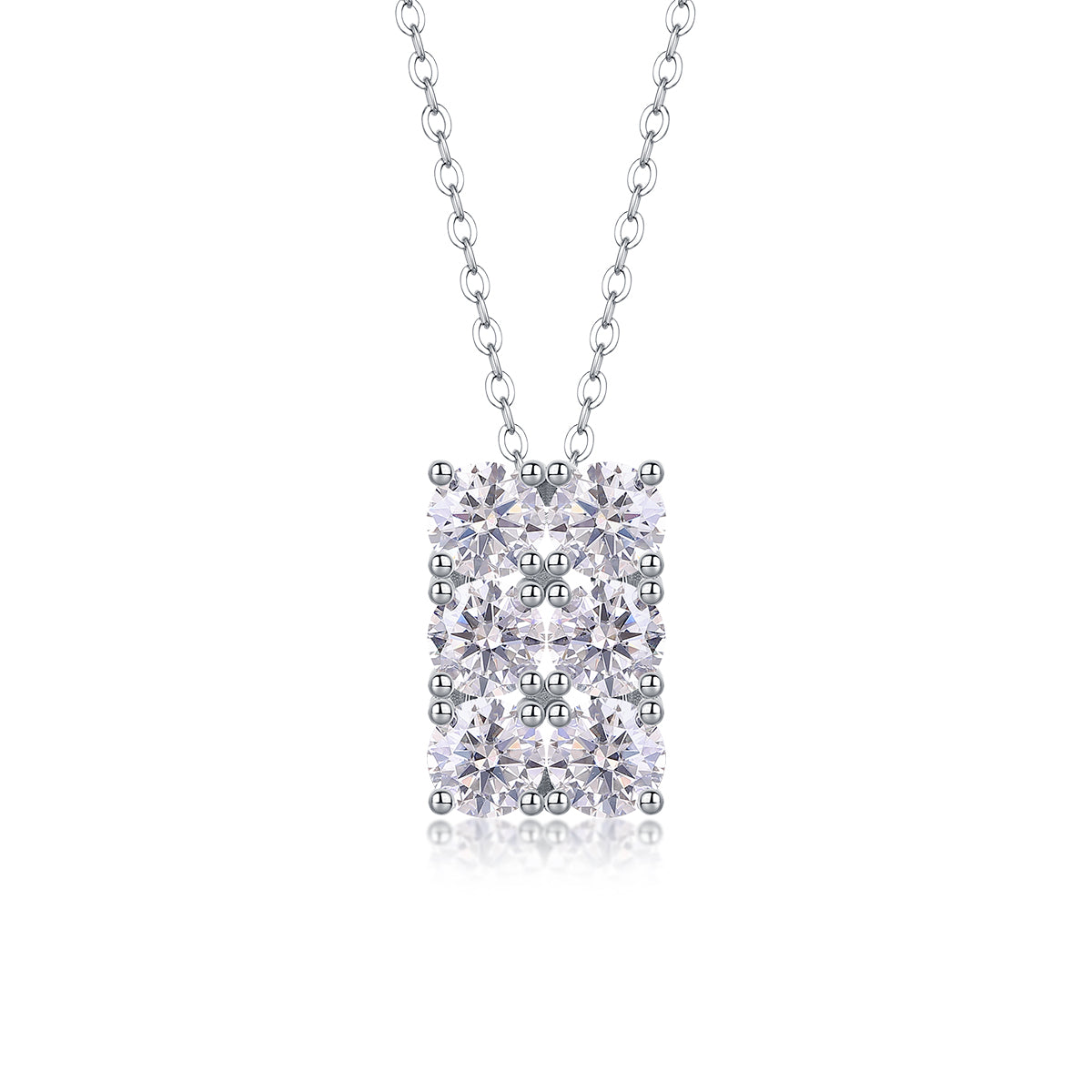 Hadar Moissanite Necklace - Silver 40cm