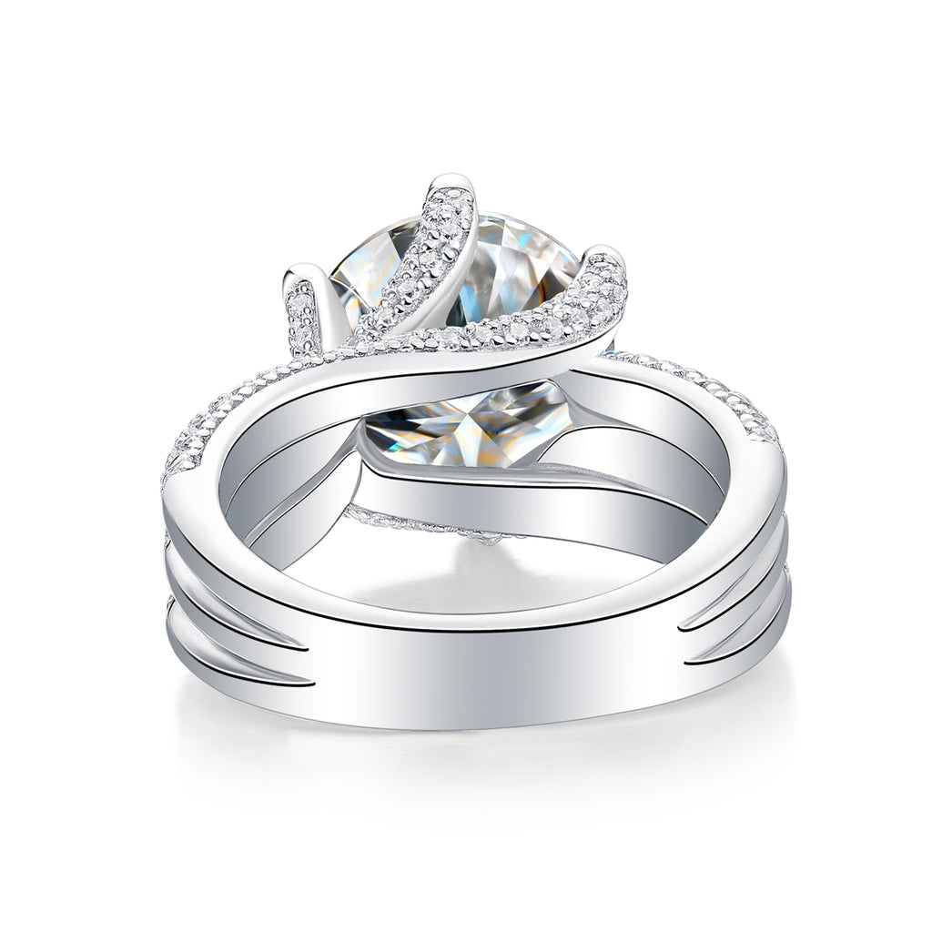 Eternal Vow Ring 5ct Moissanite Silver