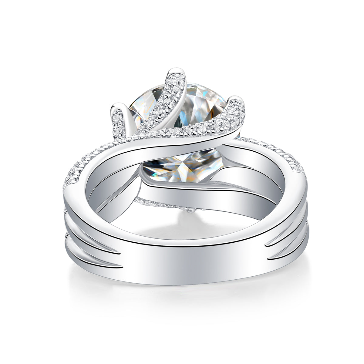 Eternal Vow Ring 5ct Moissanite Silver