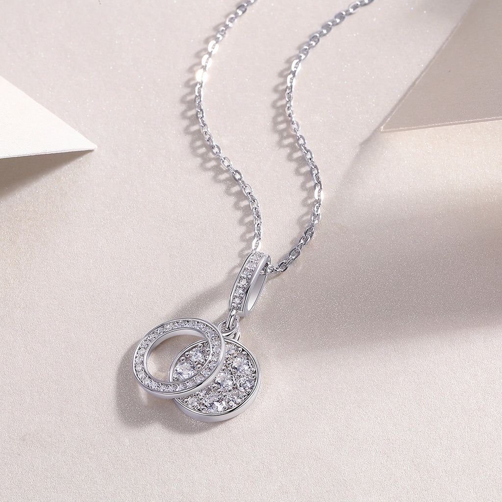 Becrux Moissanite Necklace - S925 Silver 40cm