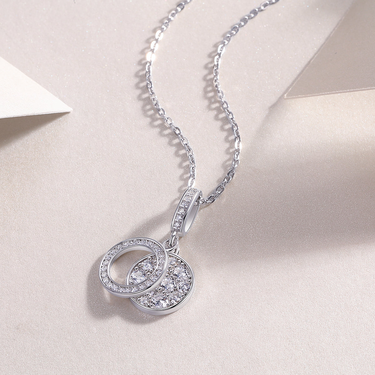 Becrux Moissanite Necklace - S925 Silver 40cm