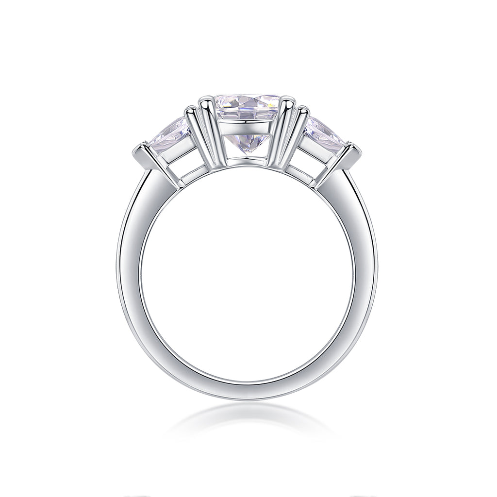 Sky Gradient Ring - Moissanite 2ct Silver