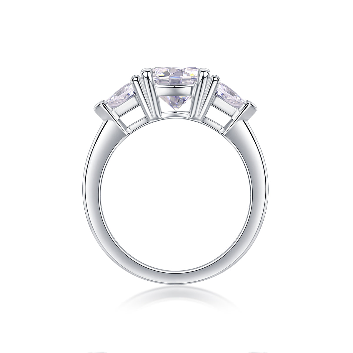 Sky Gradient Ring - Moissanite 2ct Silver