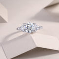 Sky Gradient Ring - Moissanite 2ct Silver