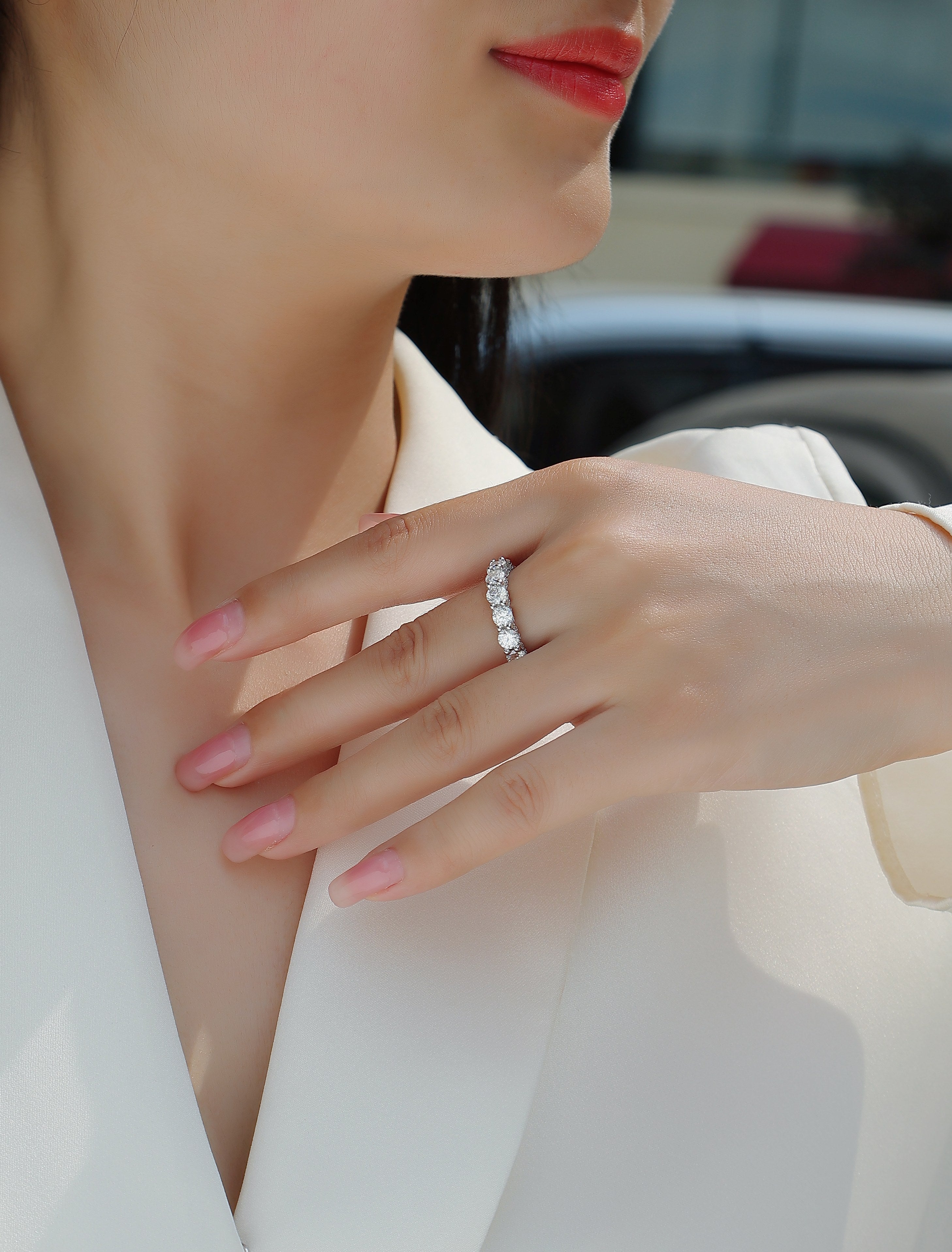 Ferris Wheel Moissanite Ring S925 Silver