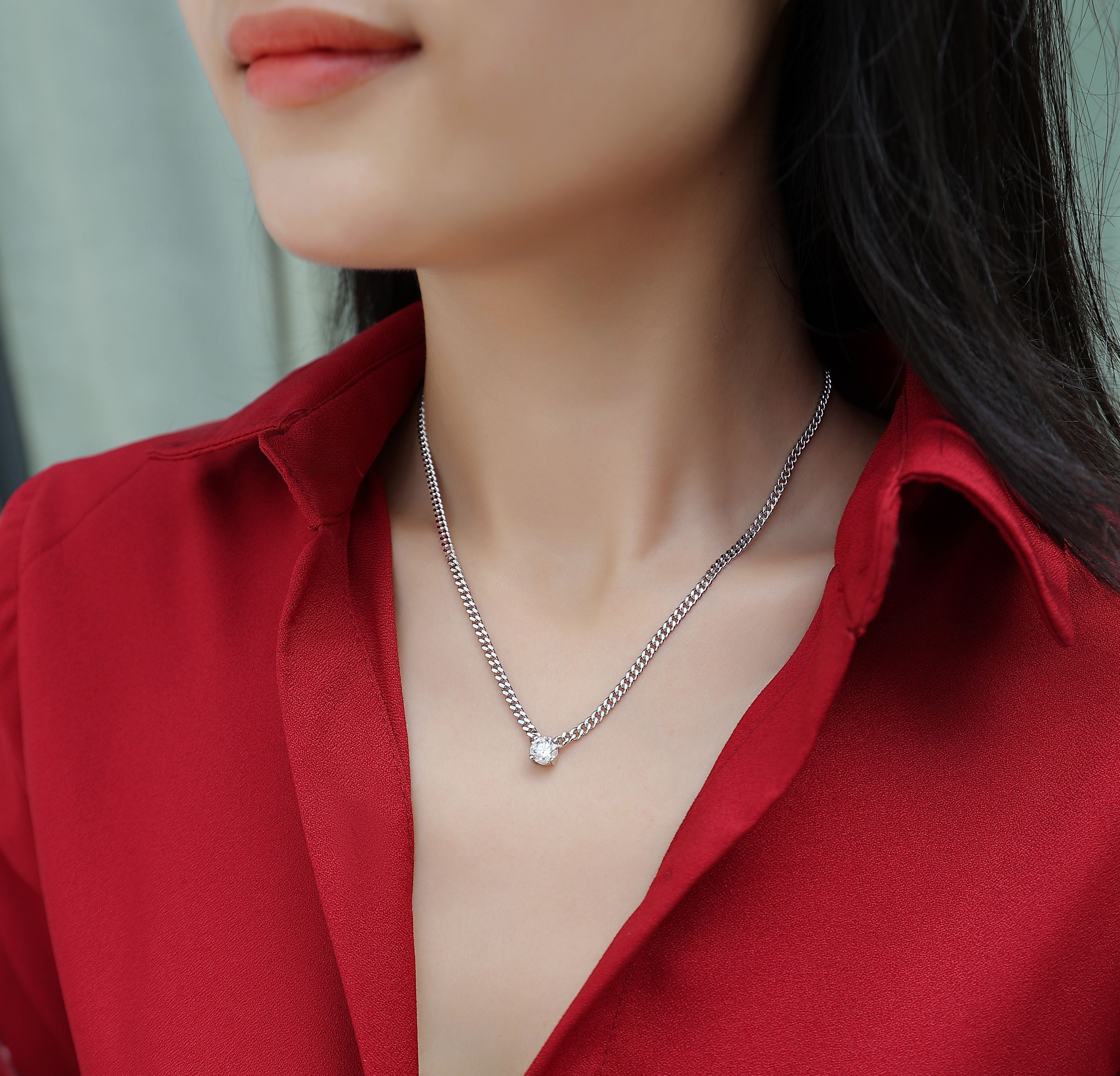 Mystic Essence Moissanite Necklace - 1 Carat S925