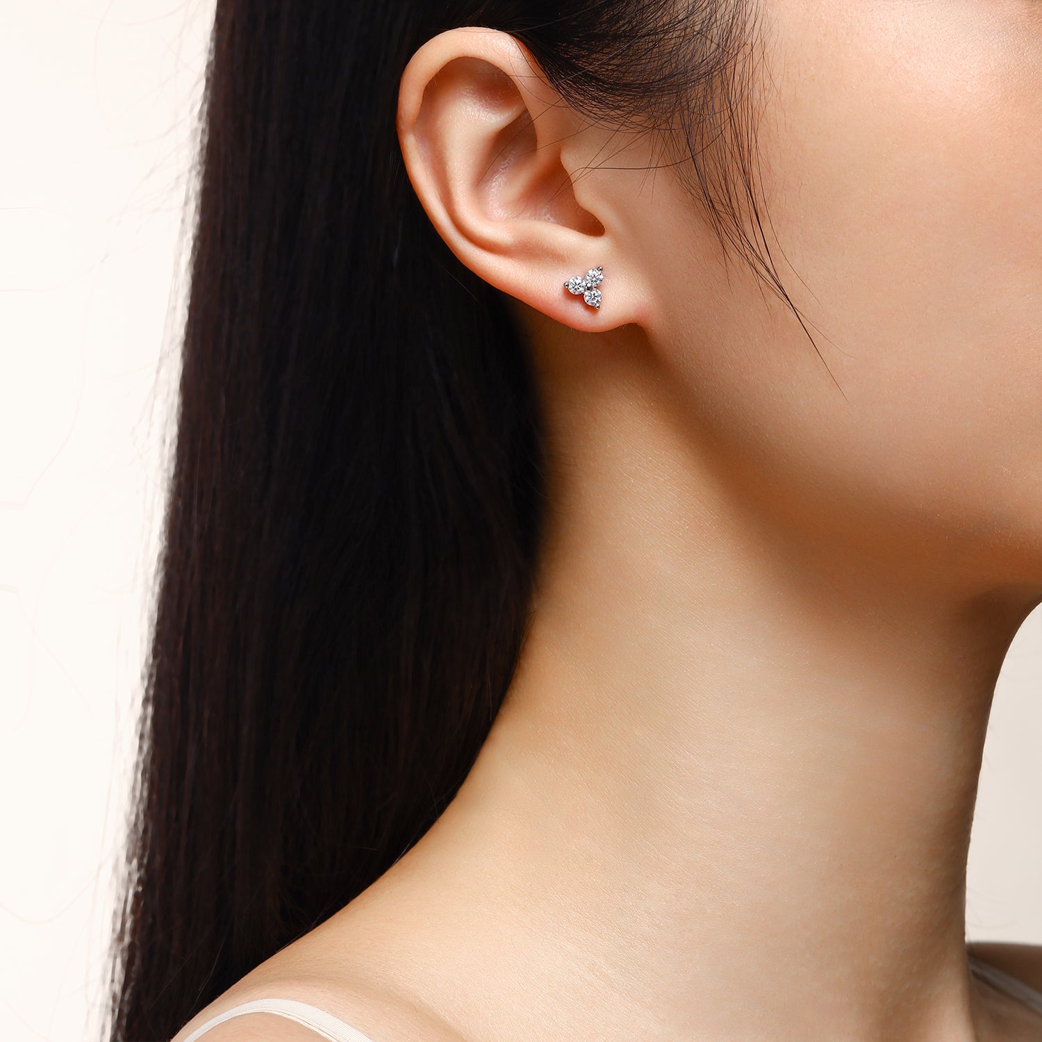 Sky Fragment Moissanite Stud Earrings