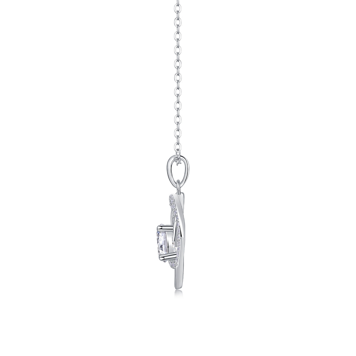 Lovely Hearts Moissanite Necklace - 1ct S925