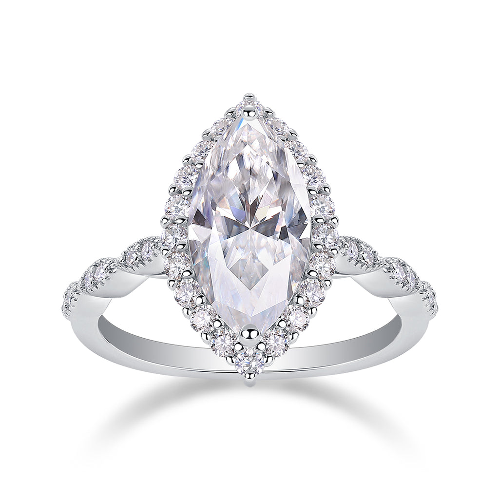 Heartbeat Moissanite Ring S925 Silver